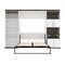 Bestar Orion 118W Full Murphy Bed with Shelving and Fold-Out Desk (119W), White & Walnut Grey 116866-000017 - alternate 5